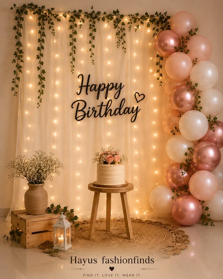 Simple Floral Birthday Decor