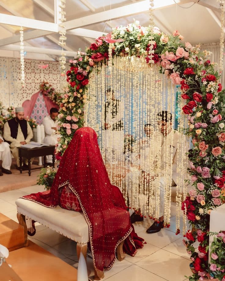 Elegant White Nikkah Decor
