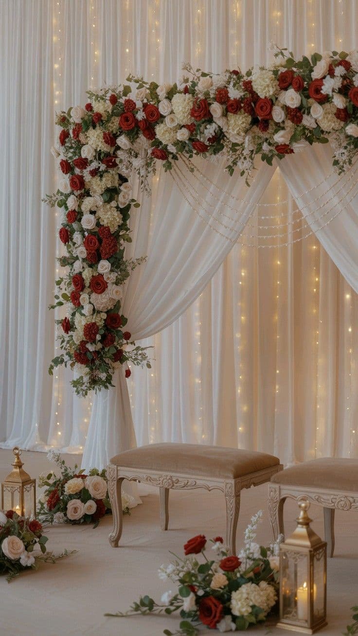 Elegant Nikah Ceremony Backdrop
